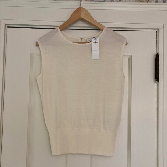 NWT Banana Republic Factory Merino Wool Sweater Shell in Snow Day Size XS - Picture 2 of 4